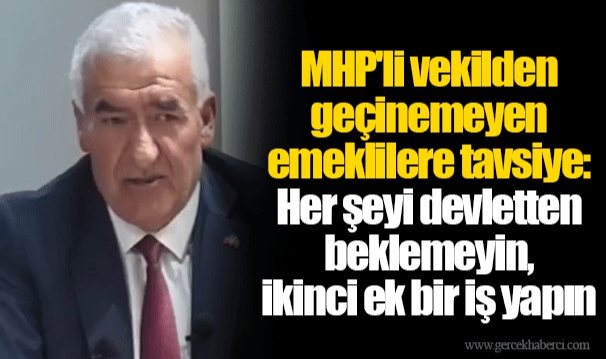 MHP'li vekilden geçinemeyen emeklilere tavsiye:  Her şeyi devletten beklemeyin, ikinci ek bir iş yapın