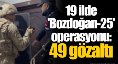 19 ilde 'Bozdoğan-25' operasyonu: 49 gözaltı