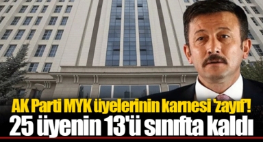 AK Parti MYK üyelerinin karnesi 'zayıf'! 25 üyenin 13'ü sınıfta kaldı
