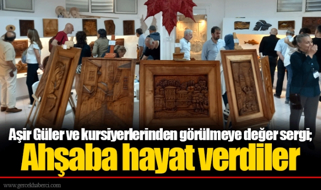 Aşir Güler ve kursiyerlerinden görülmeye değer sergi; Ahşaba hayat verdiler