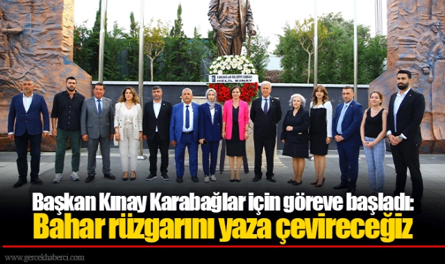 Başkan Kınay Karabağlar için göreve başladı: Bahar rüzgarını yaza çevireceğiz