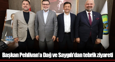 Başkan Pehlivan’a Dağ ve Saygılı’dan tebrik ziyareti