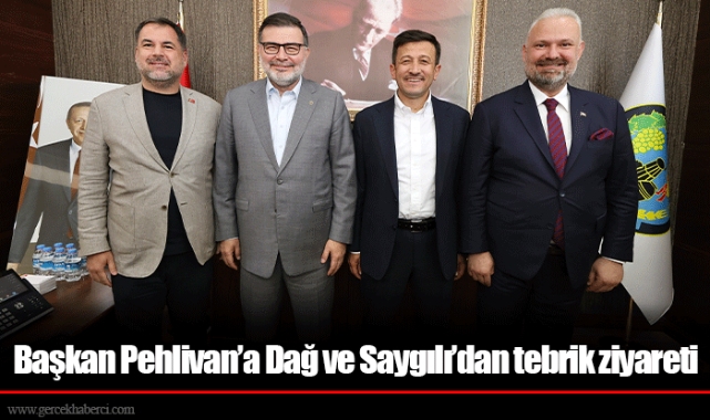 Başkan Pehlivan’a Dağ ve Saygılı’dan tebrik ziyareti