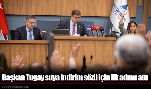 Başkan Tugay suya indirim sözü için ilk adımı attı