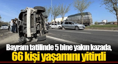 Bayram tatilinde 5 bine yakın kazada, 66 kişi yaşamını yitirdi