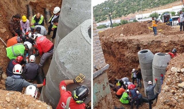 Bodrum’da inşaatta göçük: 2 işçi yaralandı