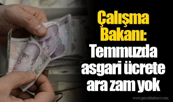 Çalışma Bakanı: Temmuzda asgari ücrete ara zam yok