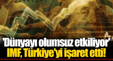 'Dünyayı olumsuz etkiliyor' IMF, Türkiye'yi işaret etti!