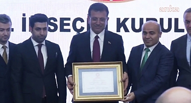 Ekrem İmamoğlu mazbatasını aldı