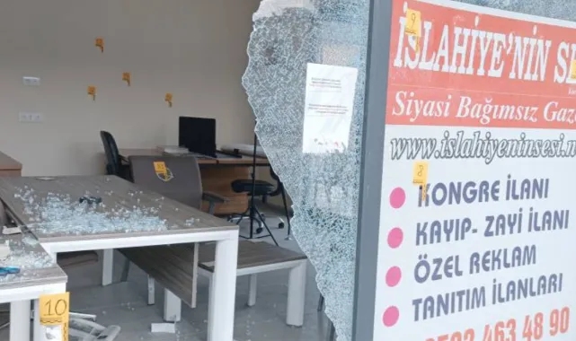 Gaziantep'te yerel gazetenin ofisi kurşunlandı