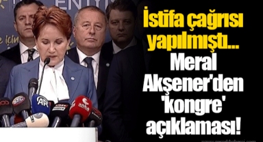 İstifa çağrısı yapılmıştı... Meral Akşener'den 'kongre' açıklaması!