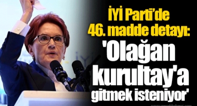 İYİ Parti’de 46. madde detayı: 'Olağan kurultay'a gitmek isteniyor'