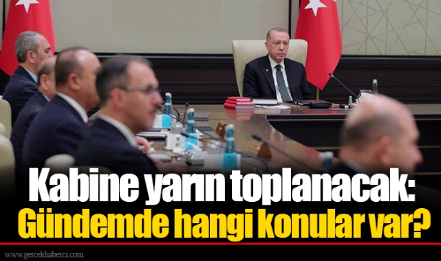 Kabine yarın toplanacak: Gündemde hangi konular var?