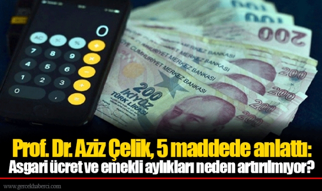 Prof. Dr. Aziz Çelik, 5 maddede anlattı: Asgari ücret ve emekli aylıkları neden artırılmıyor?