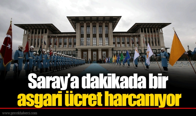 Saray’a dakikada bir asgari ücret harcanıyor