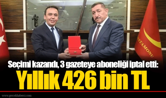 Seçimi kazandı, 3 gazeteye aboneliği iptal etti: Yıllık 426 bin TL