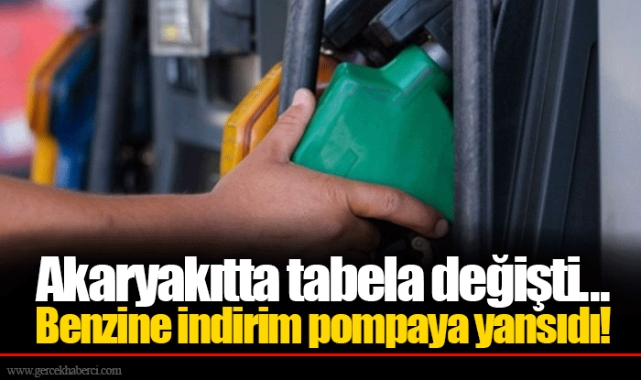 Akaryakıtta tabela değişti... Benzine indirim pompaya yansıdı!