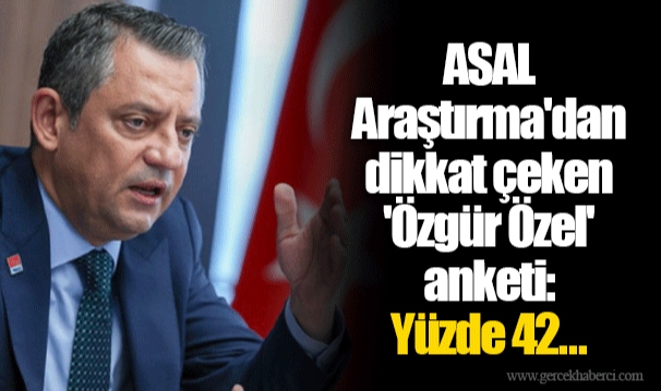 ASAL Araştırma'dan dikkat çeken 'Özgür Özel' anketi: Yüzde 42...