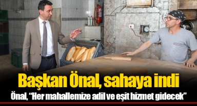 Başkan Önal, sahaya indi