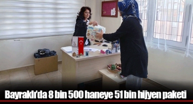 Bayraklı’da 8 bin 500 haneye 51 bin hijyen paketi