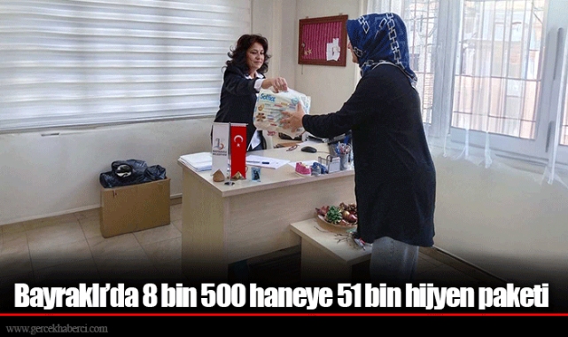 Bayraklı’da 8 bin 500 haneye 51 bin hijyen paketi