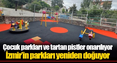 Çocuk parkları ve tartan pistler onarılıyor