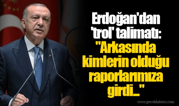 Erdoğan'dan 'trol' talimatı: "Arkasında kimlerin olduğu raporlarımıza girdi..."