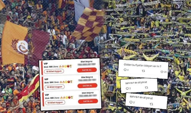 Galatasaraylı ve Fenerbahçeli taraftarlara karaborsa şoku... Araba parasına derbi bileti