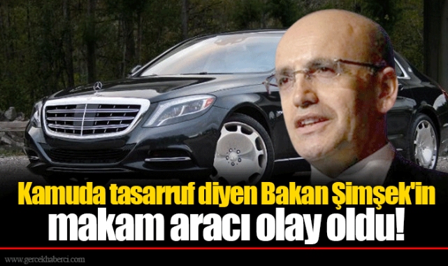 Kamuda tasarruf diyen Bakan Şimşek'in makam aracı olay oldu!