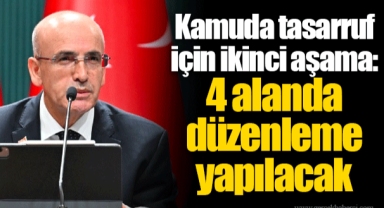 Kamuda tasarruf için ikinci aşama: 4 alanda düzenleme yapılacak