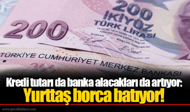 Kredi tutarı da banka alacakları da artıyor: Yurttaş borca batıyor!