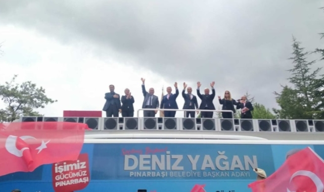 Mansur Yavaş'tan seçimlerin yenileneceği Pınarbaşı'nda miting