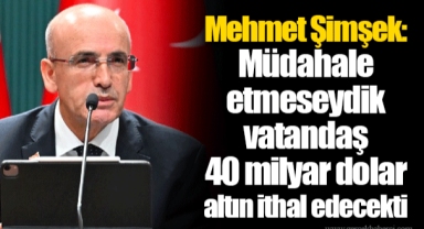 Mehmet Şimşek: Müdahale etmeseydik vatandaş 40 milyar dolar altın ithal edecekti