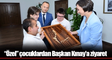 “Özel” çocuklardan Başkan Kınay'a ziyaret