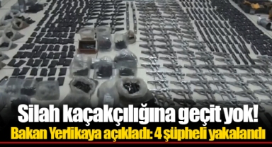 Silah kaçakçılığına geçit yok! Bakan Yerlikaya açıkladı: 4 şüpheli yakalandı