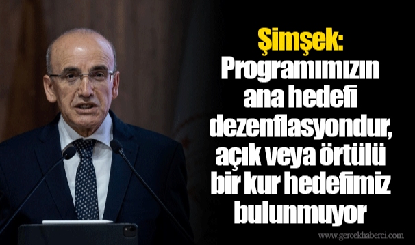 Şimşek: Programımızın ana hedefi dezenflasyondur, açık veya örtülü bir kur hedefimiz bulunmuyor