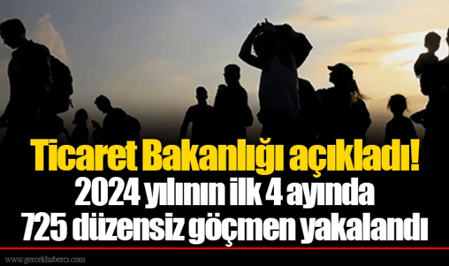 Ticaret Bakanlığı açıkladı! 2024 yılının ilk 4 ayında 725 düzensiz göçmen yakalandı