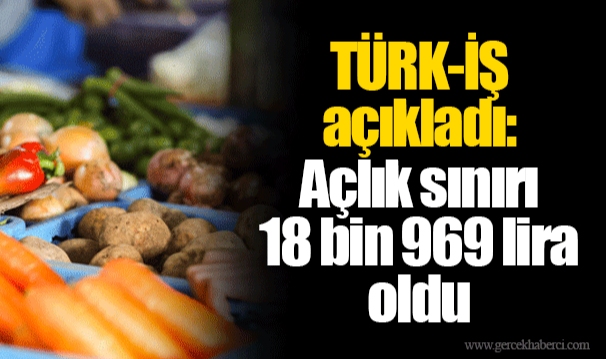 TÜRK-İŞ açıkladı: Açlık sınırı 18 bin 969 lira oldu