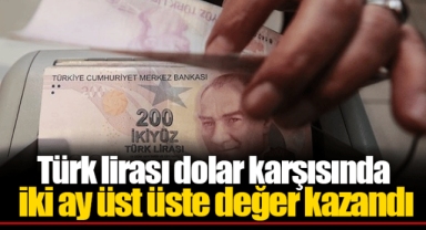 Türk lirası dolar karşısında iki ay üst üste değer kazandı