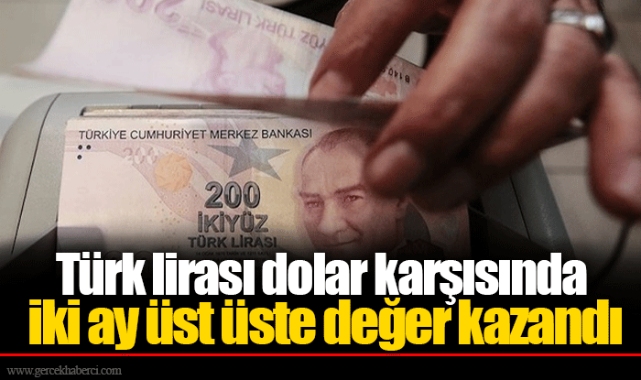 Türk lirası dolar karşısında iki ay üst üste değer kazandı