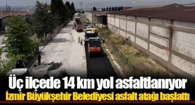 Üç ilçede 14 km yol asfaltlanıyor