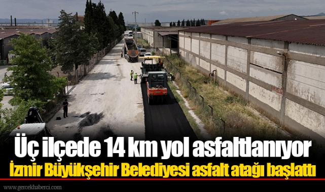 Üç ilçede 14 km yol asfaltlanıyor