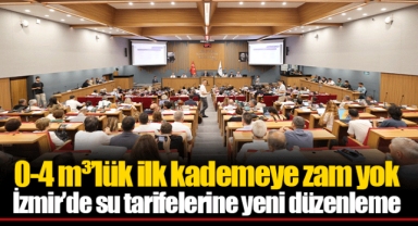 0-4 m³’lük ilk kademeye zam yok