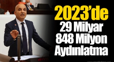 2023’de 29 Milyar 848 Milyon Aydınlatma Gideri Ödendi