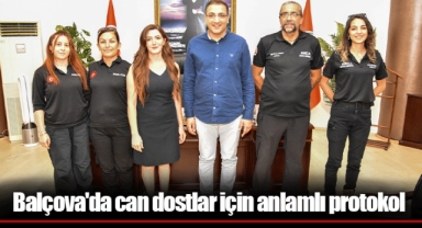 Balçova'da can dostlar için anlamlı protokol