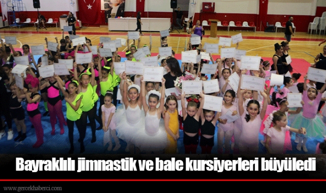 Bayraklılı jimnastik ve bale kursiyerleri büyüledi