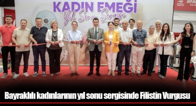 Bayraklılı kadınlarının yıl sonu sergisinde Filistin Vurgusu