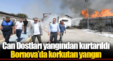 Bornova’da korkutan yangın