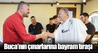 Buca’nın çınarlarına bayram tıraşı