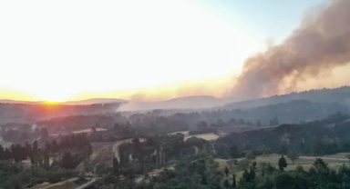 Çanakkale'deki orman yangınına müdahale sürüyor